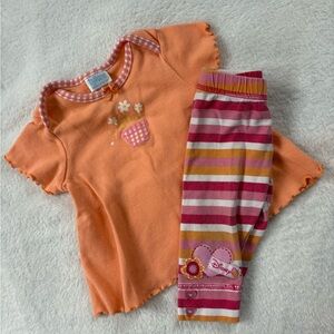 Orange and Pink Striped Set